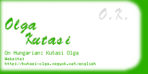 olga kutasi business card